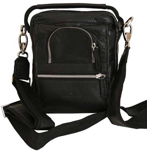 Шкіряна сумка Vip Collection 1442 Black flotar