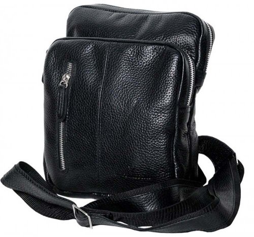 Шкіряна сумка Vip Collection 1447 Black flotar