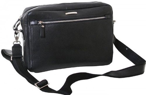 Шкіряна сумка Vip Collection 1448 Black flotar