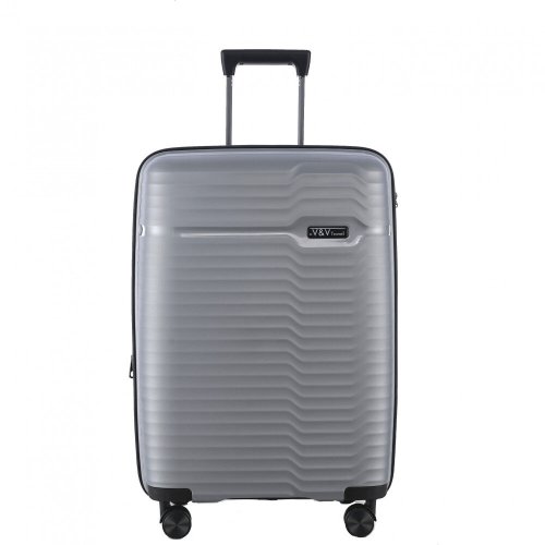Малый чемодан ручная кладь V&V Travel Summer Breeze из полипропилена на 40 л весом 2,3 кг Серый Малый чемодан ручная кладь V&V Travel Summer Breeze из полипропилена на 40 л весом 2,3 кг Серый