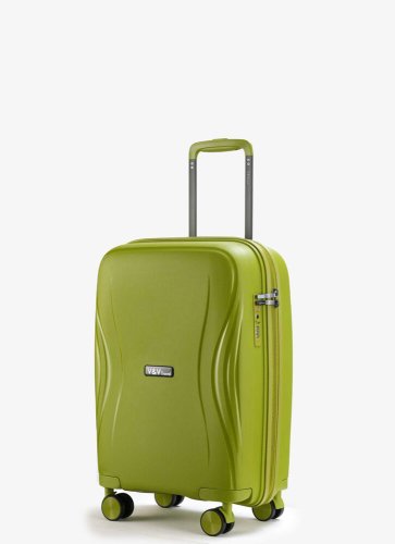 Мала валіза V&V Travel Flash light 2.0 ручна поклажа на 40 л вагою 2,2 кг з поліпропілену Зелений Мала валіза V&V Travel Flash light 2.0 ручна поклажа на 40 л вагою 2,2 кг з поліпропілену Зелений