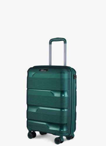 Мала валіза ручна поклажа V&amp;V Travel Metallo – 38 л, 2,4 кг Зелена