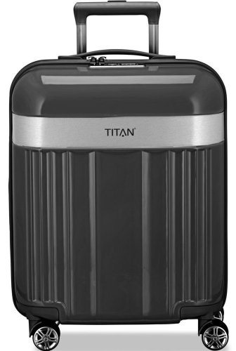 Малый пластиковый чемодан 37 л Titan Spotlight Flash, антрацит