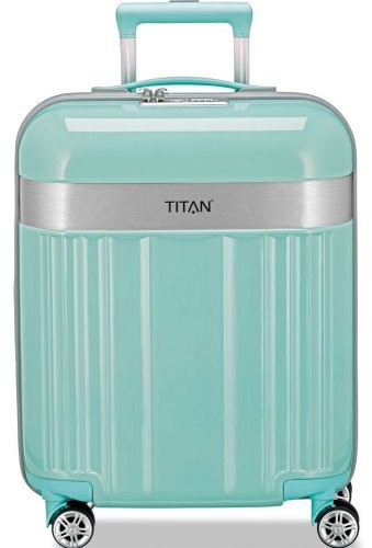 Малый пластиковый чемодан 37 л Titan Spotlight Flash, голубой