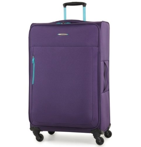 Members Hi-Lite (L) Purple 86 л валіза з поліестеру на 4 колесах фіолетова Members Hi-Lite (L) Purple 86 л валіза з поліестеру на 4 колесах фіолетова