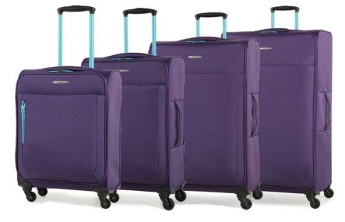 Members Hi-Lite (S/M/L/XL) Purple комплект валіз з поліестеру на 4 колесах фіолетовий Members Hi-Lite (S/M/L/XL) Purple комплект валіз з поліестеру на 4 колесах фіолетовий