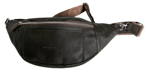 Мужская сумка-бананка кожаная Vip Collection 1452-F Коричневая