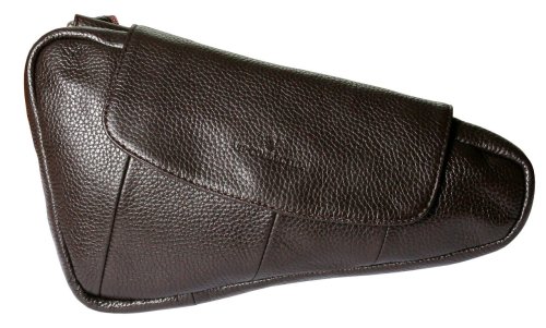 Мужская сумка-бананка кожаная Vip Collection 1455-F Коричневая