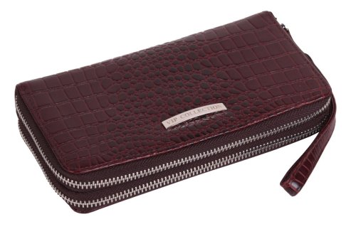 Мужской  клатч-кошелек кожаный Vip Collection 1501-C Коричневый