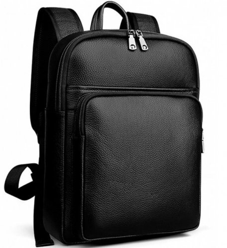 Чоловічий шкіряний рюкзак Tiding Bag Чорний