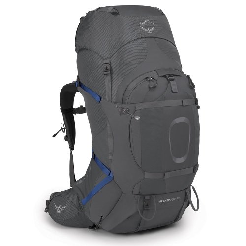 Чоловічий туристичний рюкзак Osprey Aether на 70 л ваго 2,3 кг Сірий