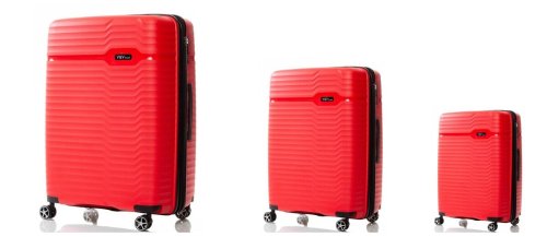 Набор дорожный чемоданов на колесах V&V Travel Summer Breeze из полипропилена с расширительной молнией Красный Набор дорожный чемоданов на колесах V&V Travel Summer Breeze из полипропилена с расширительной молнией Красный