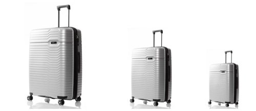 Набор дорожный чемоданов на колесах V&V Travel Summer Breeze из полипропилена с расширительной молнией Серебристый Набор дорожный чемоданов на колесах V&V Travel Summer Breeze из полипропилена с расширительной молнией Серебристый
