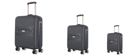 Набор пластиковых чемоданов Semi Line T5787 Черный