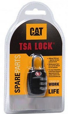 Навесной кодовый TSA замок CAT, черный