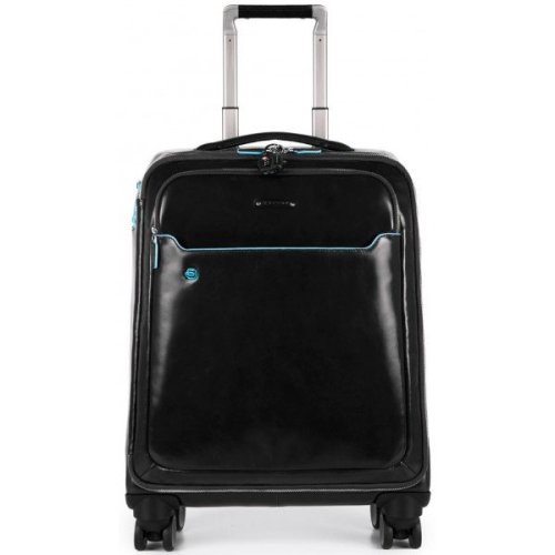 Piquadro BL SQUARE 32 л чемодан из натуральной кожи на 4-х колесах черный