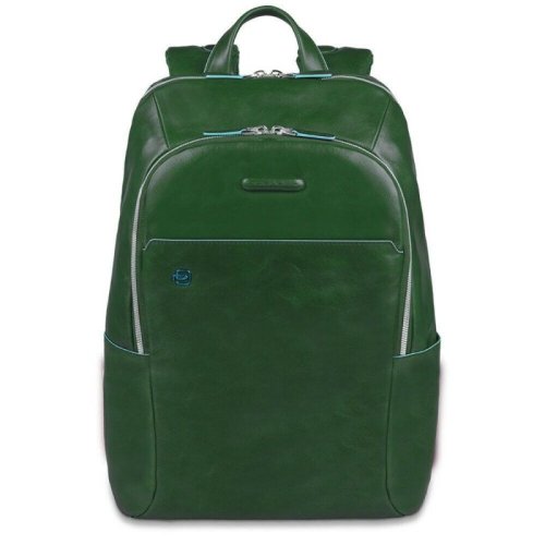 Piquadro Blue Square 15 л міський рюкзак з натуральної шкіри зелений
