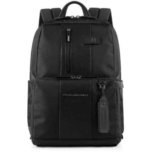 Piquadro Brief Bagmotic 16 л міський текстильний рюкзак для ноутбука чорний Piquadro Brief Bagmotic 16 л міський текстильний рюкзак для ноутбука чорний