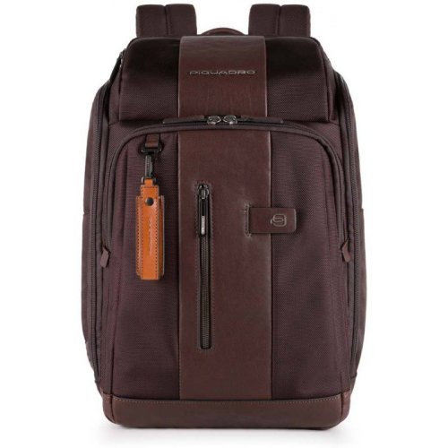 Piquadro Brief Bagmotic 19 л міський текстильний рюкзак для ноутбука коричневий