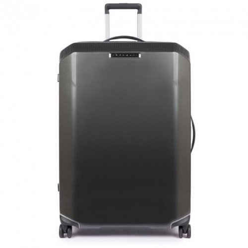 Piquadro CUBICA/Black L 89 л валіза з полікарбонату на 4 колесах чорна