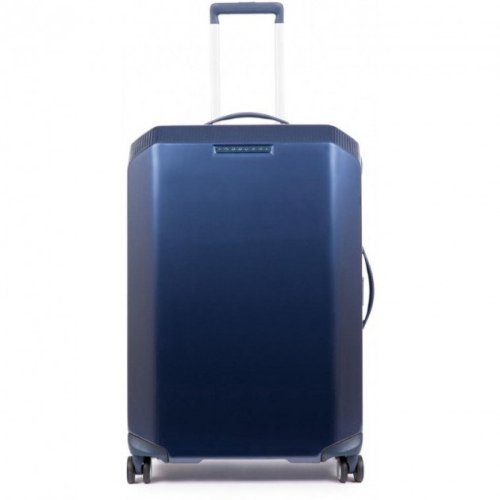 Piquadro CUBICA/Blue M 70 л чемодан из поликарбоната на 4 колесах синий