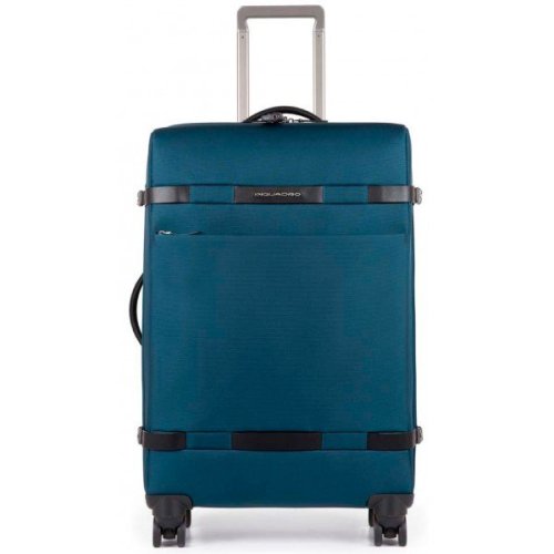 Piquadro Move2 63 л текстильна валіза на 4-х колесах синя