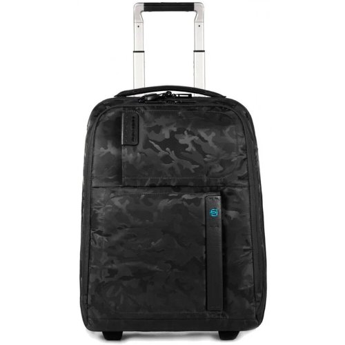 Piquadro PULSE 34 л текстильна валіза на 2-х колесах чорна