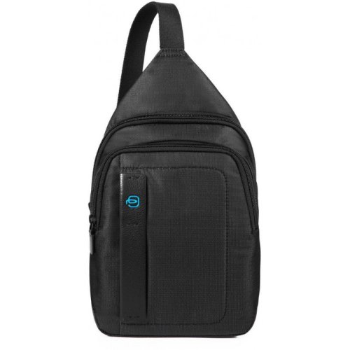 Piquadro PULSE 5 л міський текстильний монорюкзак темно-сірий