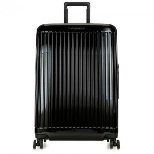 Piquadro SEEKER70/Black M 76,5 л валіза з полікарбонату на 4 колесах чорна