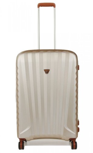 Презентабельный элитный чемодан 71 л Roncato UNO ZIP Deluxe, бежевый
