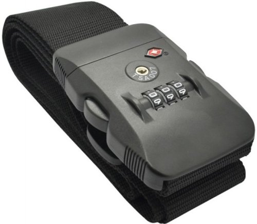 Ремень для багажа с TSA замком Travelite Accessories Black