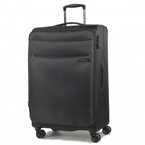 Rock Deluxe-Lite 76/85 л валіза з поліестеру на 4 колесах чорна Rock Deluxe-Lite 76/85 л валіза з поліестеру на 4 колесах чорна