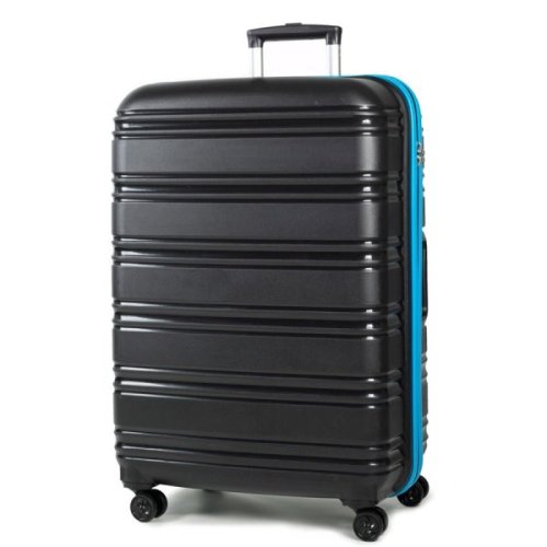 Rock Impact II (L) Black/Blue 104 л валіза з поліпропілену на 4 колесах чорна