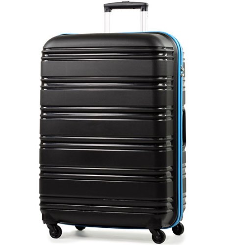 Rock Impact (L) Black/Blue 104 л валіза з поліпропілену на 4 колесах чорна