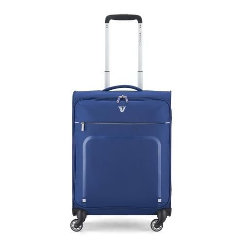 Roncato Lite Plus 42 л облегченный чемодан для ручной клади на 4-х колесах из нейлона синий