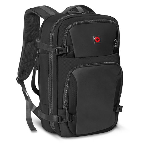 Рюкзак-сумка Swissbrand Houston на 21 л вагою 0,96 кг із відділом під ноутбук та планшет Чорний Рюкзак-сумка Swissbrand Houston на 21 л вагою 0,96 кг із відділом під ноутбук та планшет Чорний