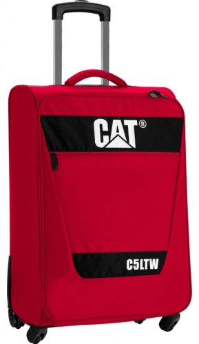 Средний 4-х колесный чемодан 53 л CAT C5LTW, красный