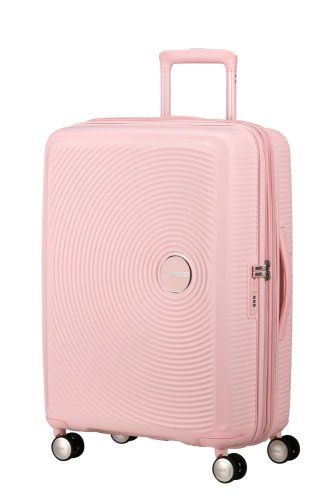 Середня валіза American Tourister Soundbox – 71,5 / 81 л, 3,7 кг Рожева