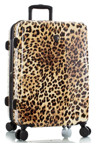 Средний чемодан Heys Brown Leopard на 66/87 л весом 4,1 кг из поликарбоната Коричневый