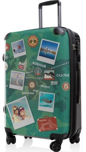 Середня валіза із полікарбонату 65 л Hauptstadtkoffer BLNBAG World Polaroid Grun