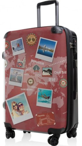 Середня валіза із полікарбонату 65 л Hauptstadtkoffer BLNBAG World Polaroid Rot
