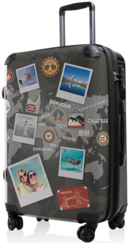 Середня валіза із полікарбонату 65 л Hauptstadtkoffer BLNBAG World Polaroid Schwarz