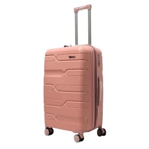 Середня валіза Milano Bag на 76/88 л вагою 3,5 кг із поліпропілену Рожевий Середня валіза Milano Bag на 76/88 л вагою 3,5 кг із поліпропілену Рожевий