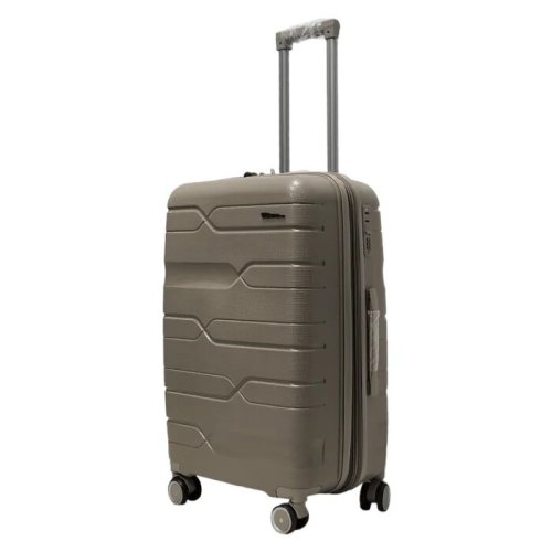 Средний чемодан Milano Bag на 76/88 л весом 3,5 кг из полипропилена Шампань