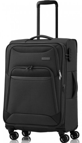 Середня валіза на 4-х колесах 56/65 л Travelite Kendo Black Середня валіза на 4-х колесах 56/65 л Travelite Kendo Black
