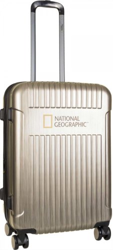 Средний чемодан на 4-х колесах 60/70 л National Geographic Transit, золотой