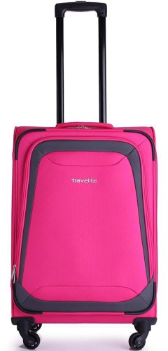 Средний чемодан на 4-х колесах 61 л Travelite Naxos, розовый
