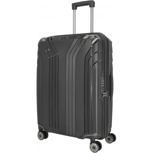 Средний чемодан Travelite Elvaa на 72/77 л весом 3,5 кг из полипропилена Черный