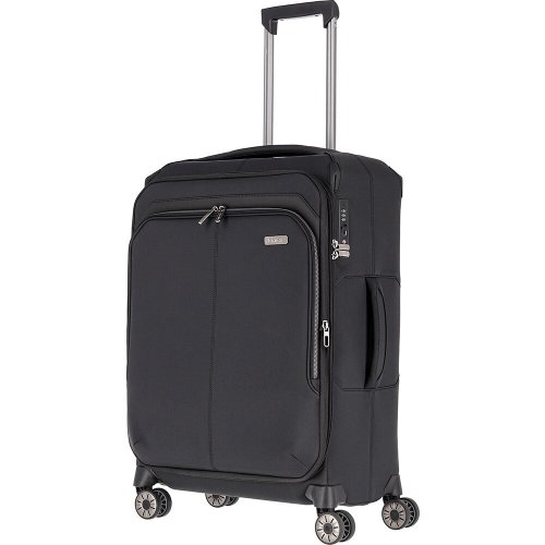 Середня валіза Travelite Priima на 62/72 л вагою 2,7 кг Чорна Середня валіза Travelite Priima на 62/72 л вагою 2,7 кг Чорна