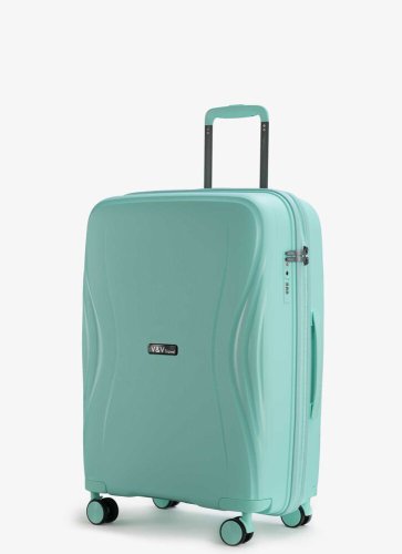 Средний чемодан V&amp;V Travel Flash light 2.0 с расширением на 83/95 л весом 3,2 кг Бирюзовый